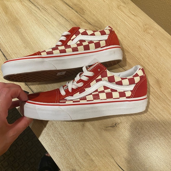 VANS OFF THE WALL red and white checkered like new! US men’s 4 US women’s 5.5 - Picture 4 of 8
